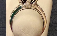 P & K Jewelry Women's Sterling Silver Dark Blue Ring - women's jewelry - detail view