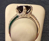 P & K Jewelry Women's Sterling Silver Dark Blue Ring - women's jewelry - alternate view