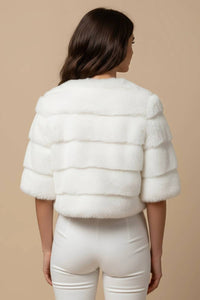 Metric Knits - Faux Fur Half Sleeve Bolero