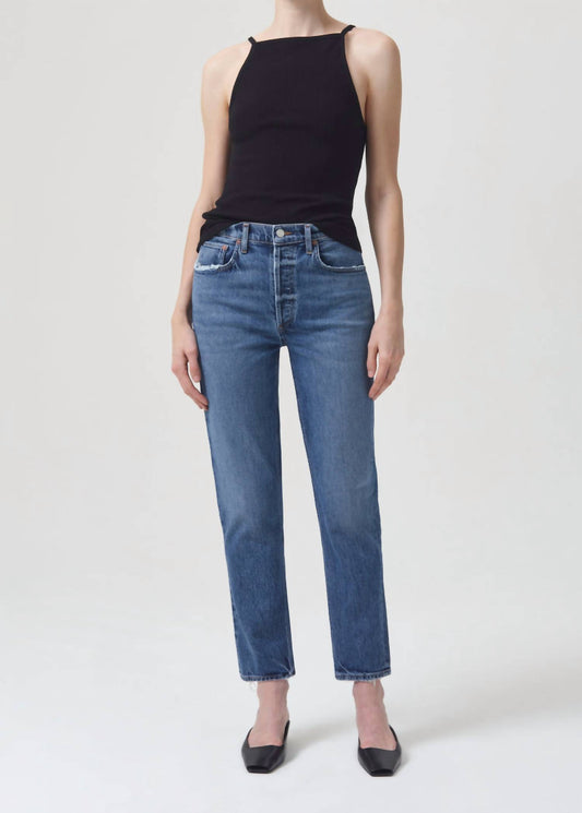 Agolde - Riley Long High Rise Straight Jeans