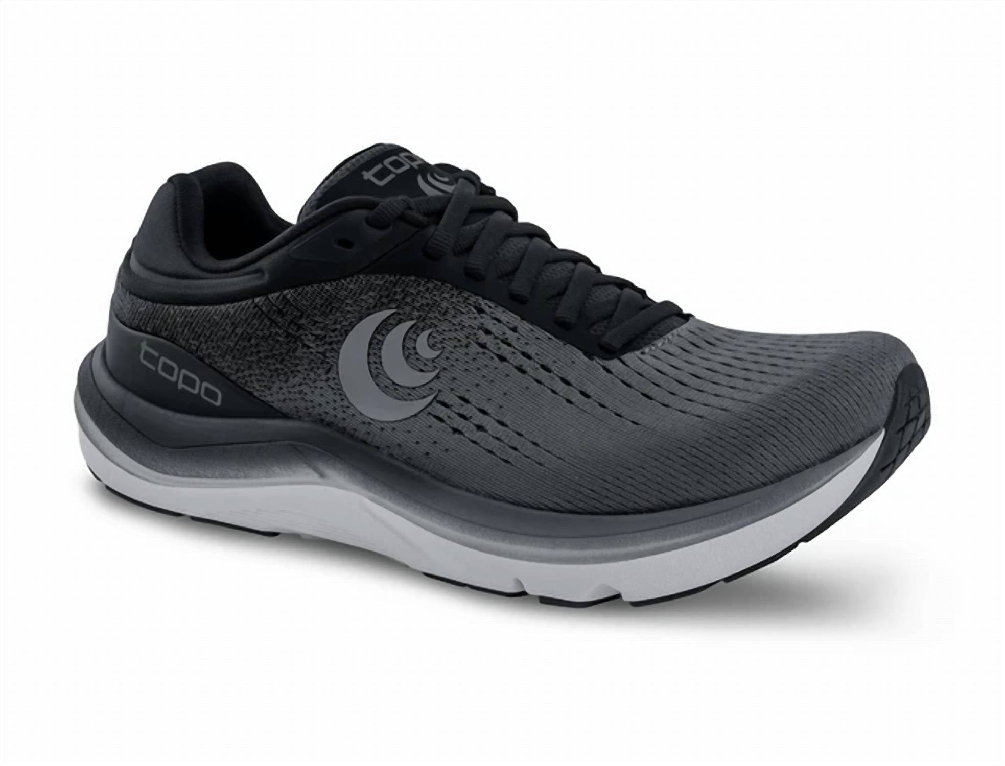 Topo Athletic Women's Magnifly 5 Road Running Shoes in charcoal black - women's shoe - alternate view