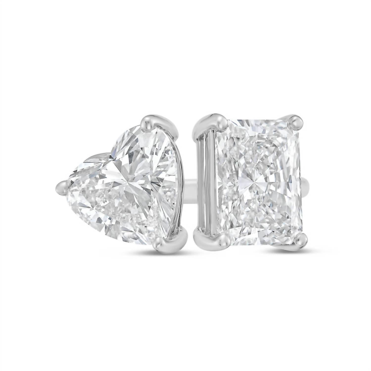 Diana M Jewels - Women's Radiant & Heart Lab-Grown Diamond Fashion Ring (8.00 Ct) - Elegant Plus