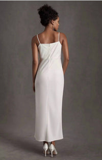SACHIN & BABI Cali Satin Cowl Neck Midi Dress in ivory - women's dress - alternate view
