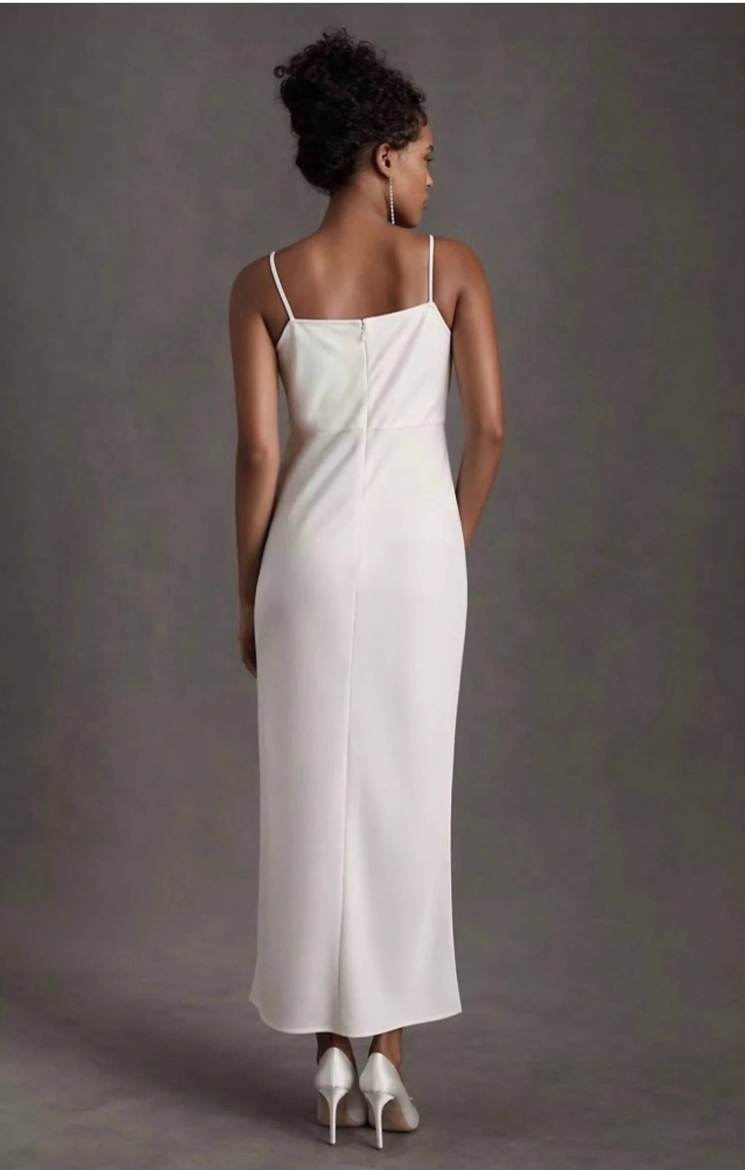 SACHIN & BABI Cali Satin Cowl Neck Midi Dress in ivory - women's dress - alternate view