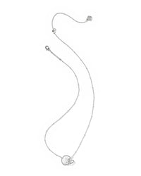 Kendra Scott Women's Football Helmet Short Pendant Necklace in silver ivory mother of pearl - women's jewelry - alternate view