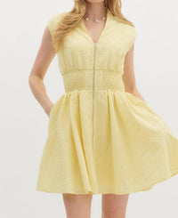 entro Cali Mini Dress in yellow - women's dress