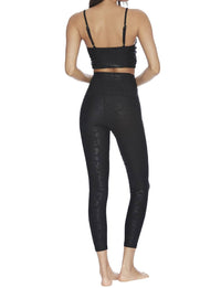 Beach Riot Leopard Twist Legging in black - women's pants - detail view