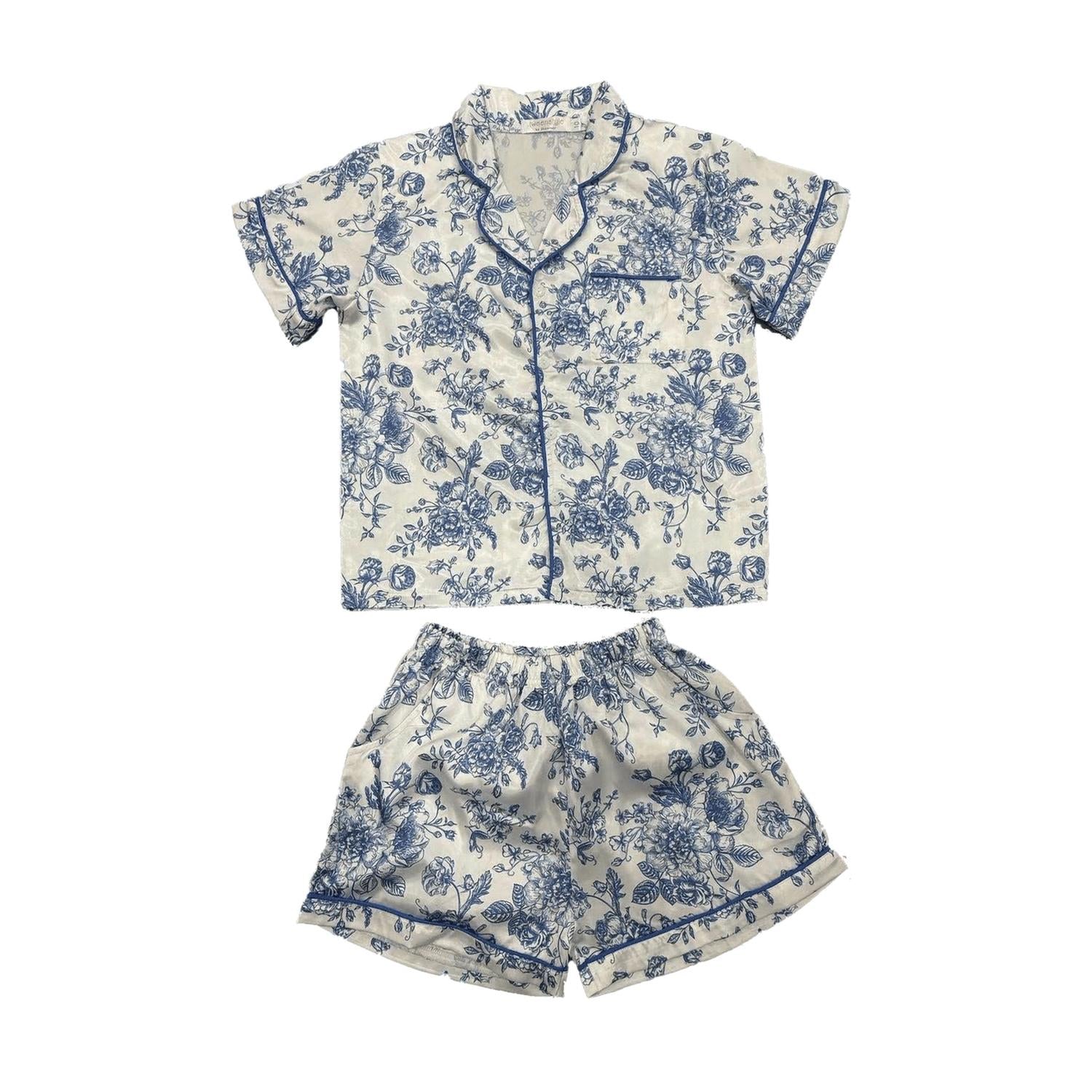 Tweenstyle - Girls' Floral Silk Loungewear Set