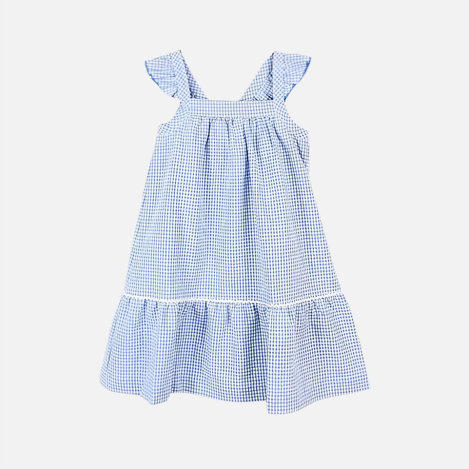 Marie Puce - Gingham Buttoned Dress