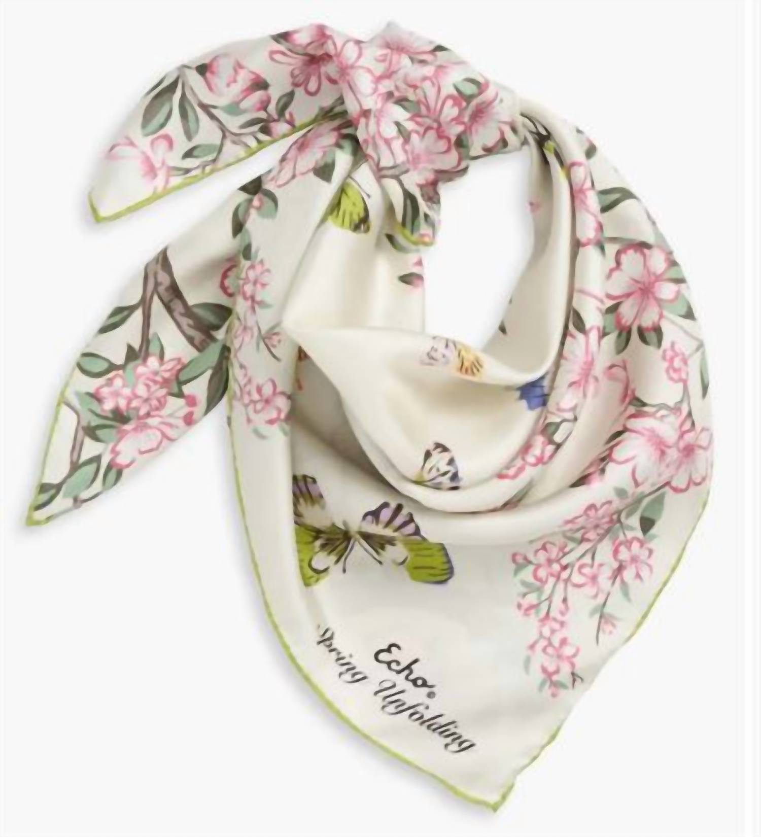 Echo - Spring Unfolding Silk Square Scarf