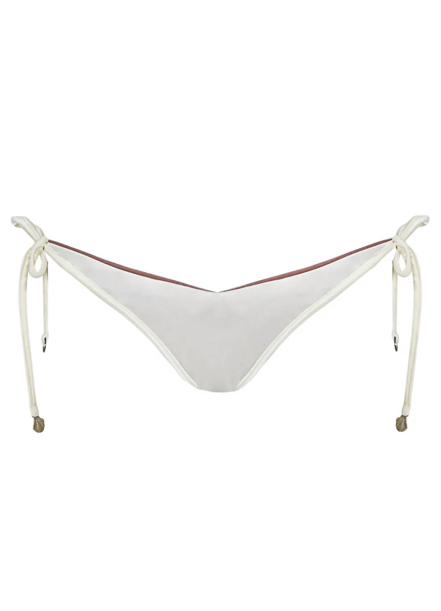 MAAJI Reversible Dreamscape Low Rise Single Strap Bikini Bottom in mocha pearl - women's swimwear - view 5
