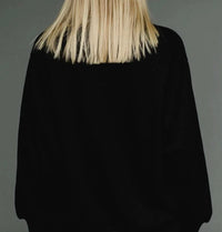 Panache Apparel Whiskey Weather Sweatshirt in black - women's sweater - detail view
