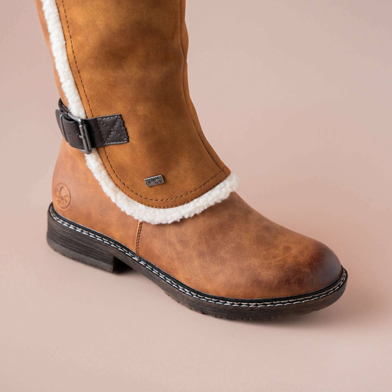 RIEKER Women's Tall Boot in brown - women's shoe - alternate view