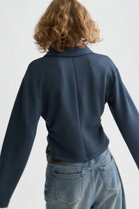 SCOTCH & SODA Modal Long Sleeve Shirt in carbon - women's long sleeve top - alternate view
