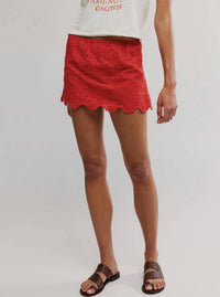 Free People - Eyes On You Eyelet Cotton Skort
