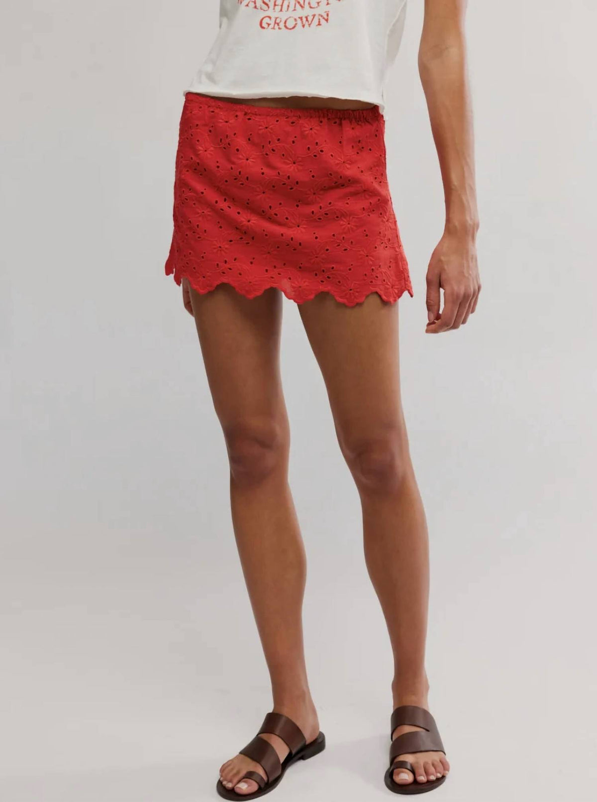 Free People - Eyes On You Eyelet Cotton Skort