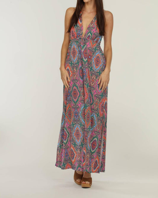 Oriana Paisley Racerback Maxi Dress