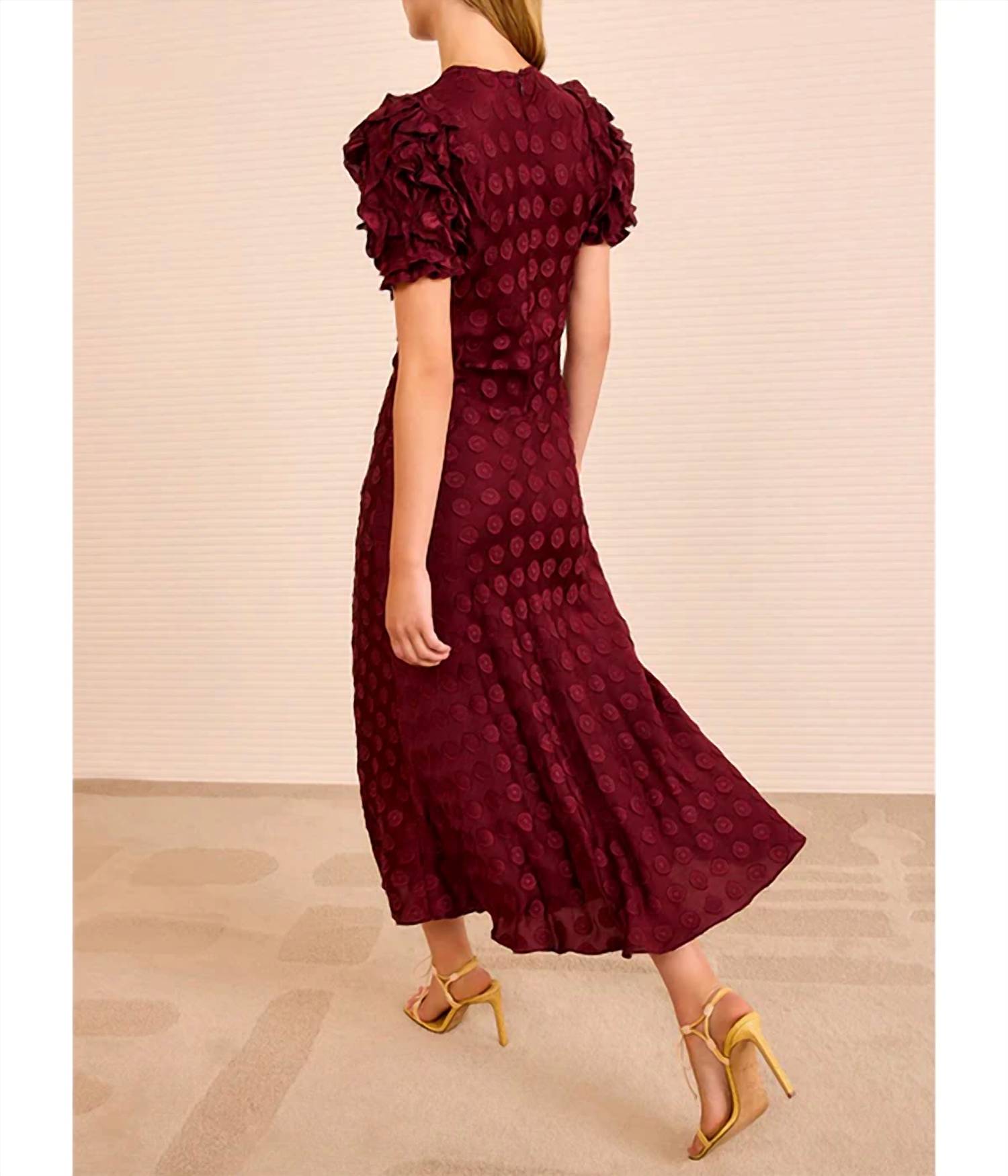 Ulla Johnson - Elvia Ruffle Sleeve Midi Dress