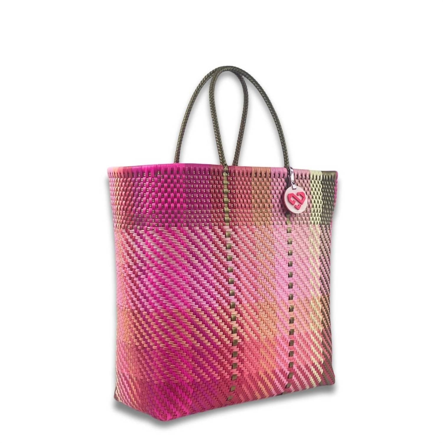 Maria Victoria - Women's Handwoven Recycled Plastic Xl Tote Bag