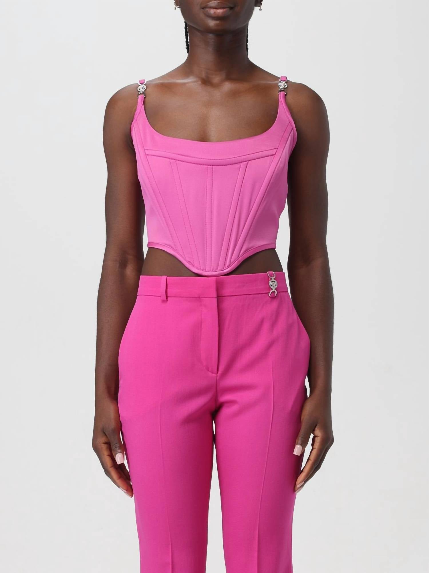Versace - Medusa Motif Square Neck Corset Top