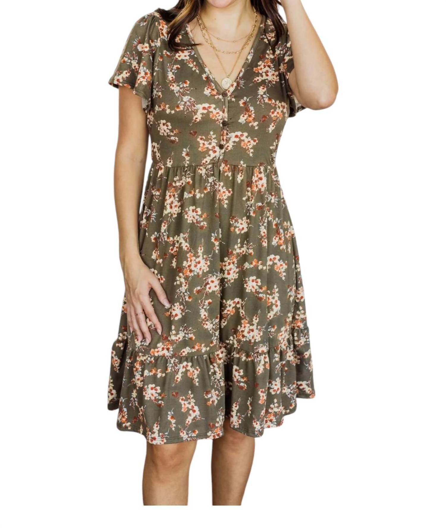P.S. Kate - Floral Ruffle Dress