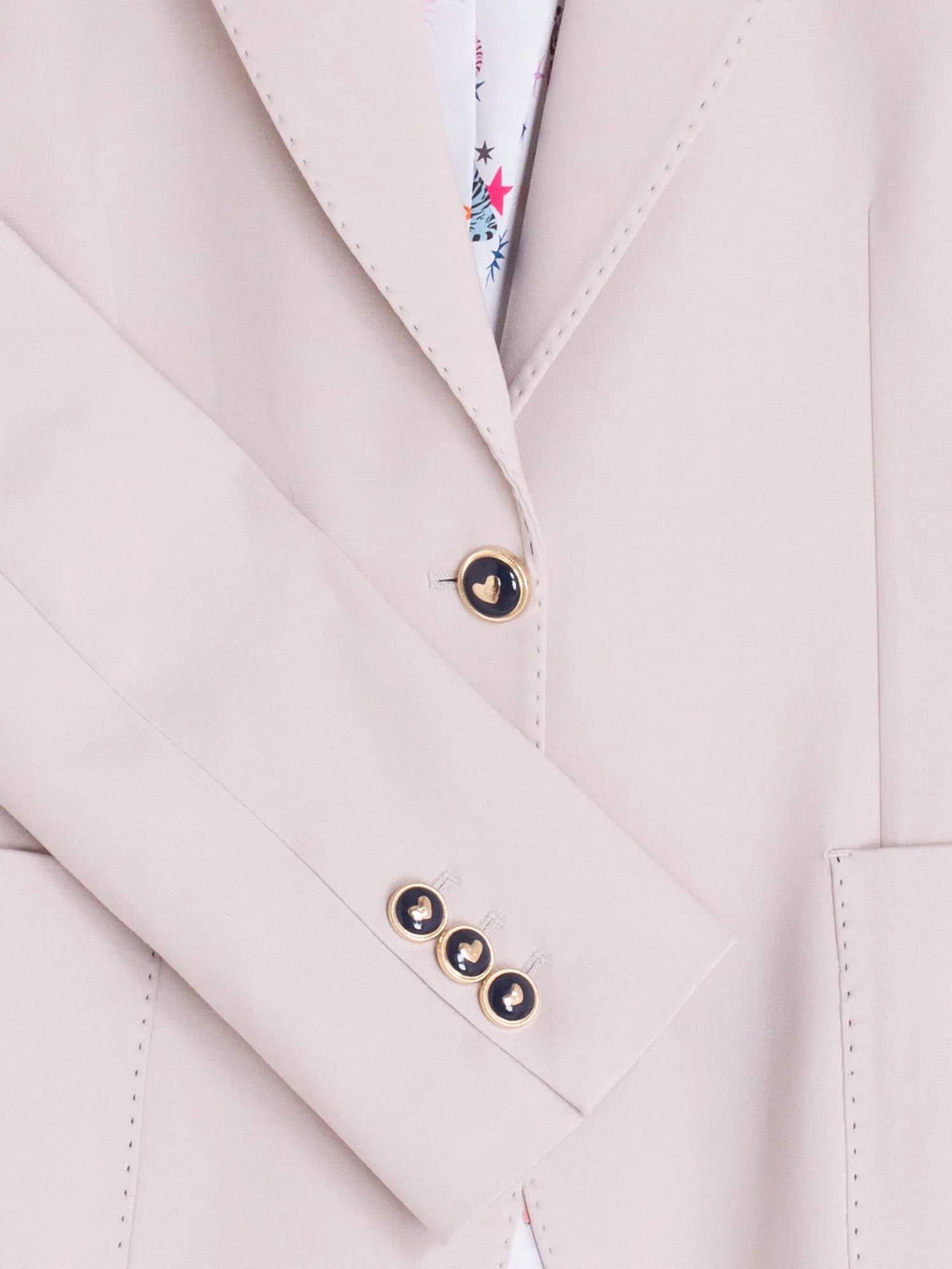 Vilagallo - Women's Structured jacket with heart buttons