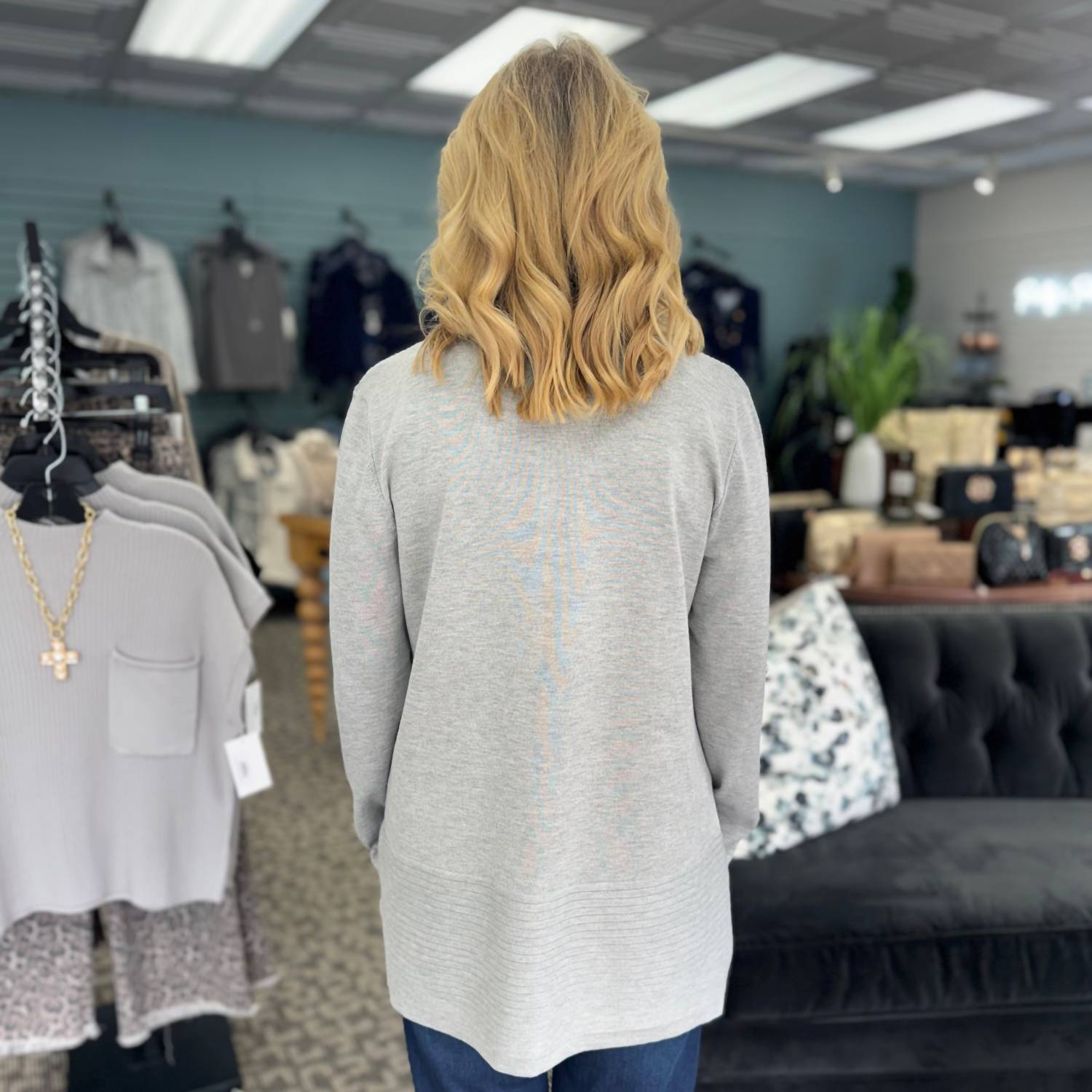 Deloache - Textured Long Sleeves Cardigan