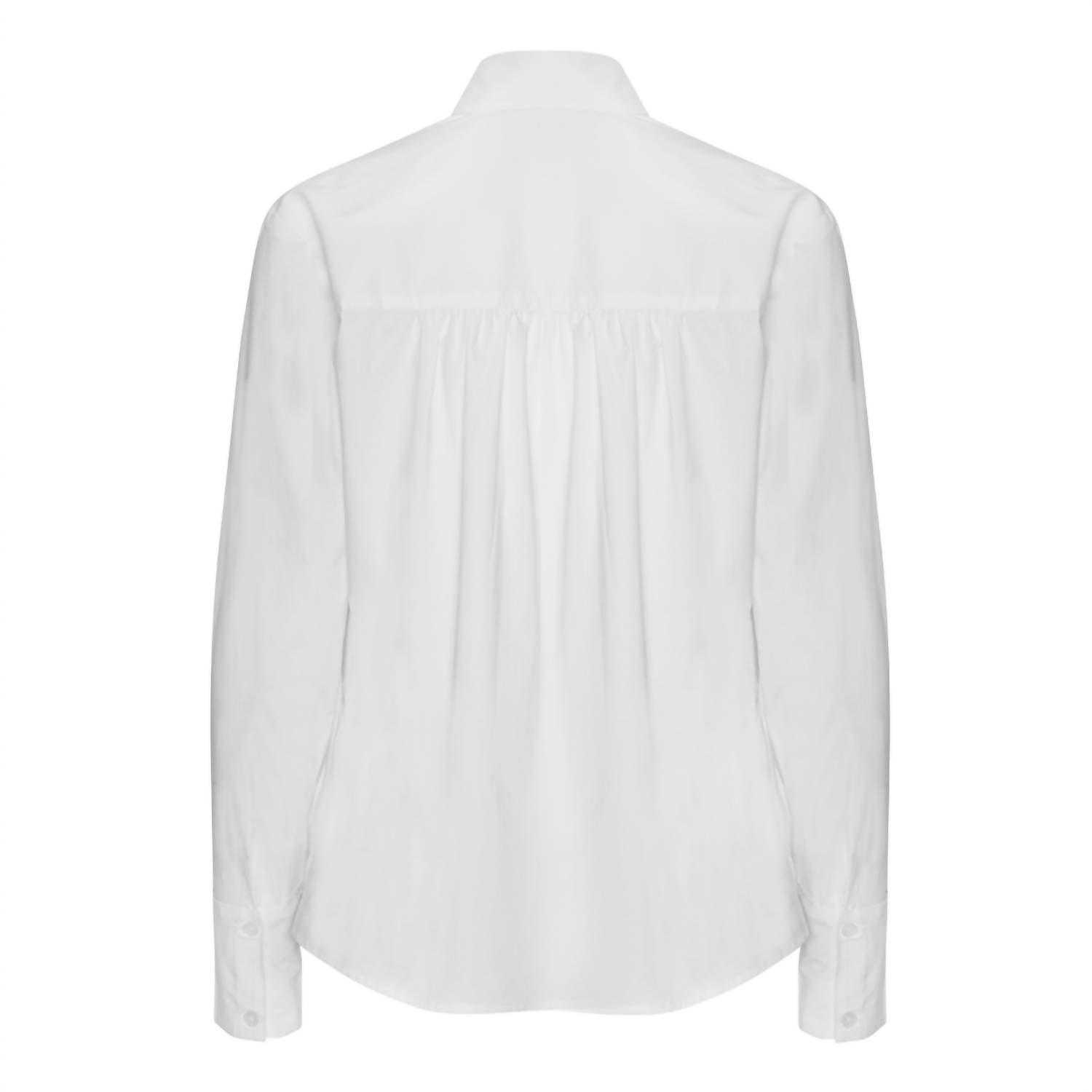 Karmamia Women's Augusta Shirt in cloud white - women's shirt - detail view