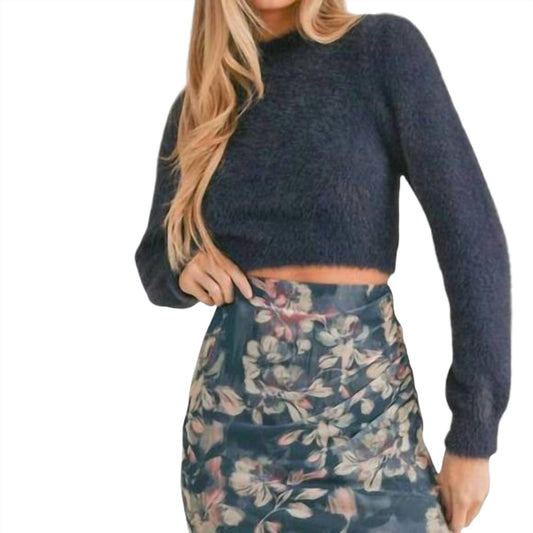 Sage The Label - Irania Mock Neck Crop Sweater