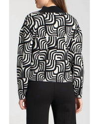 Apny - Jacquard Mock Neck Sweater