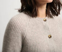 White + Warren - Cashmere Ribbed Button Cardigan