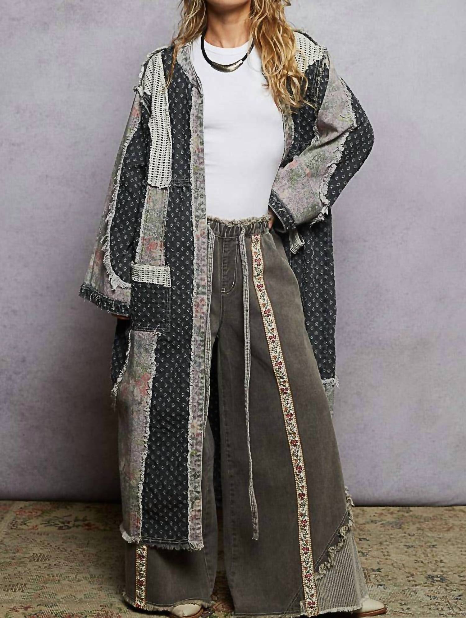 Pol - Maxi Length Open Cardigan