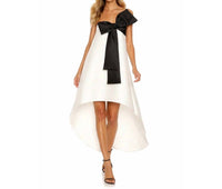 SACHIN & BABI Lura Dress Bow High-low Dress in white black - women's dress