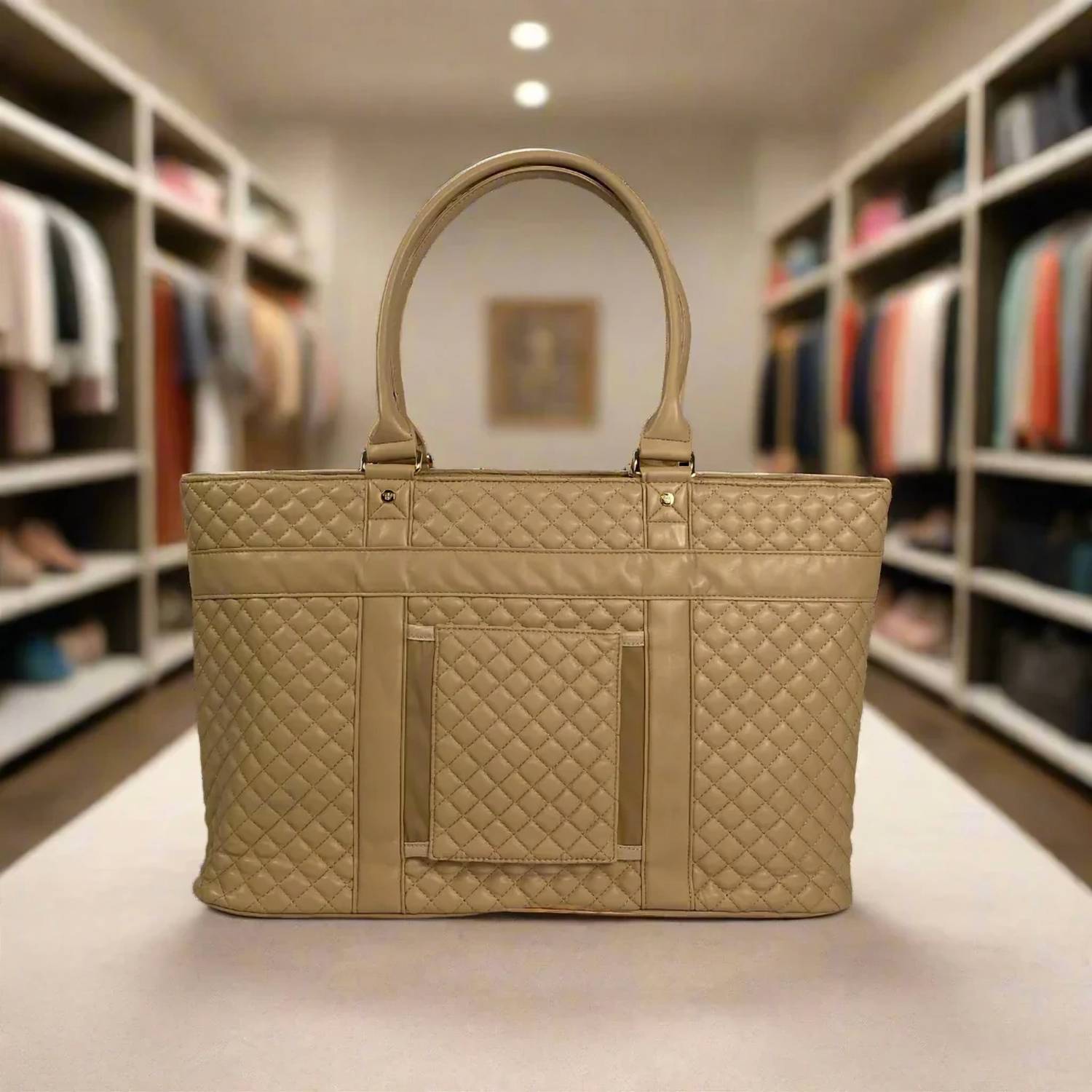 Pursen - Women's Quilted Vip Travel Tote Bag