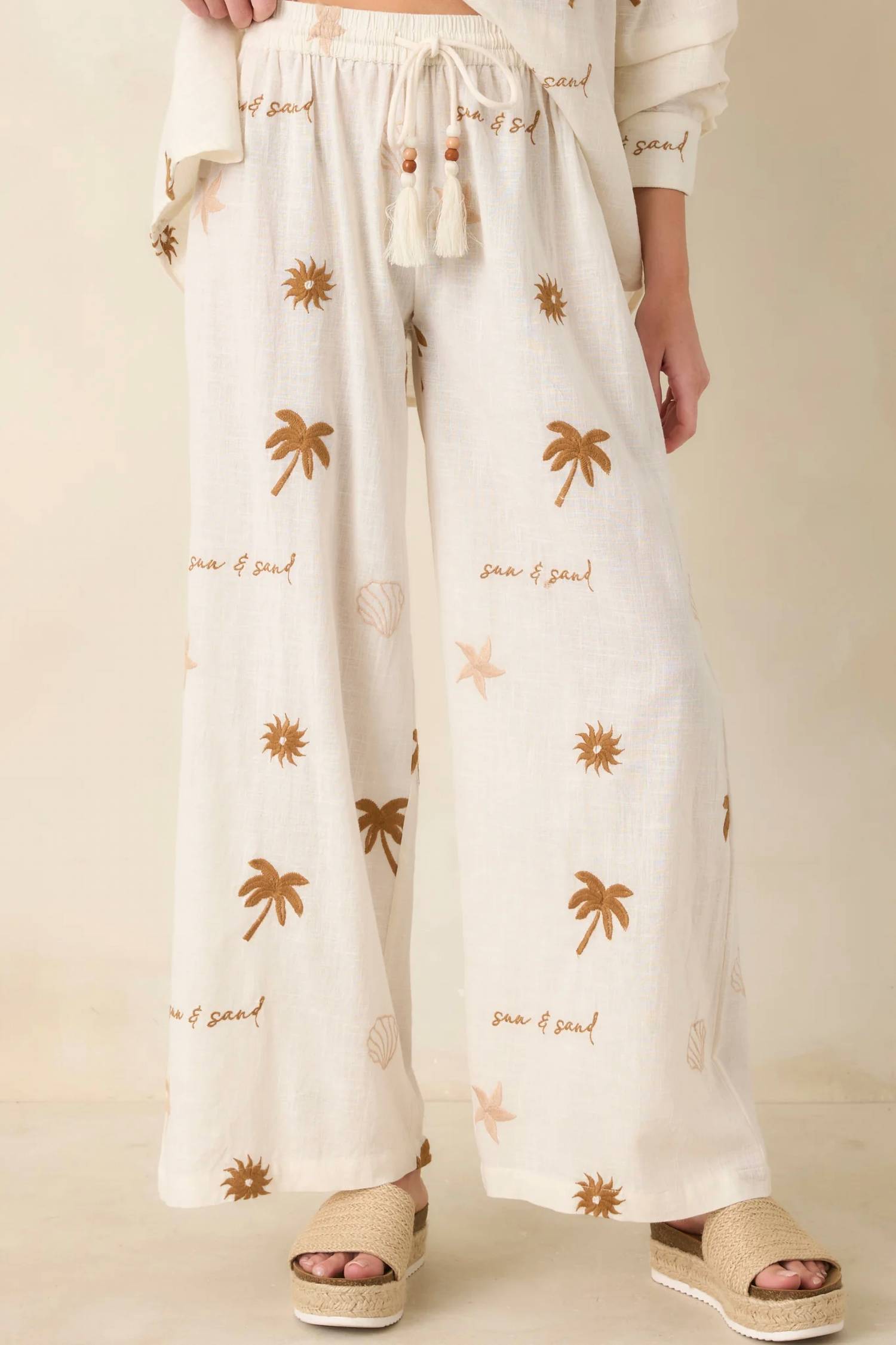Vintage Havana - Sun & Sand Flowy Pants