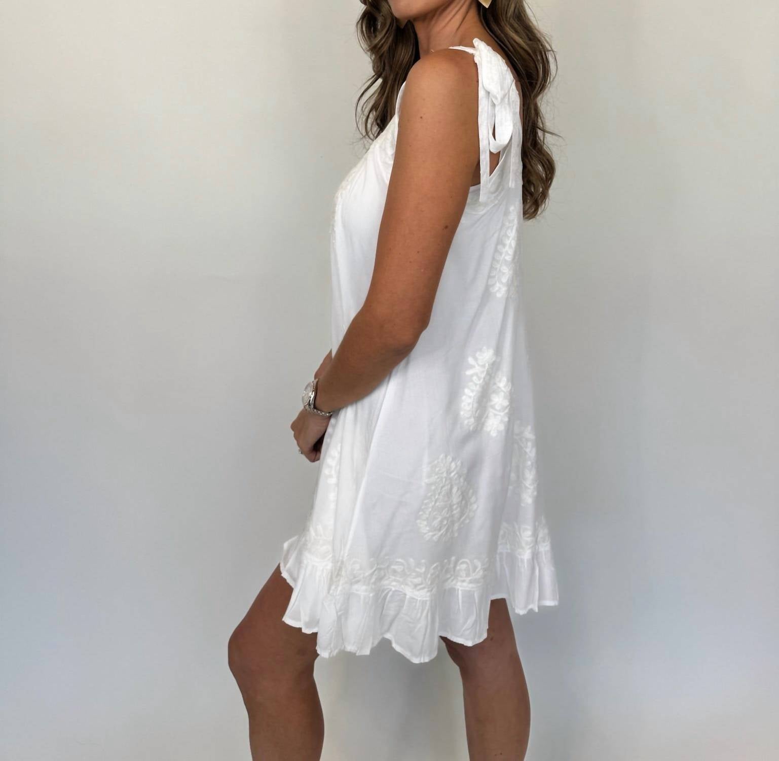 Pranella Remi Dress in white - women's dress - alternate view