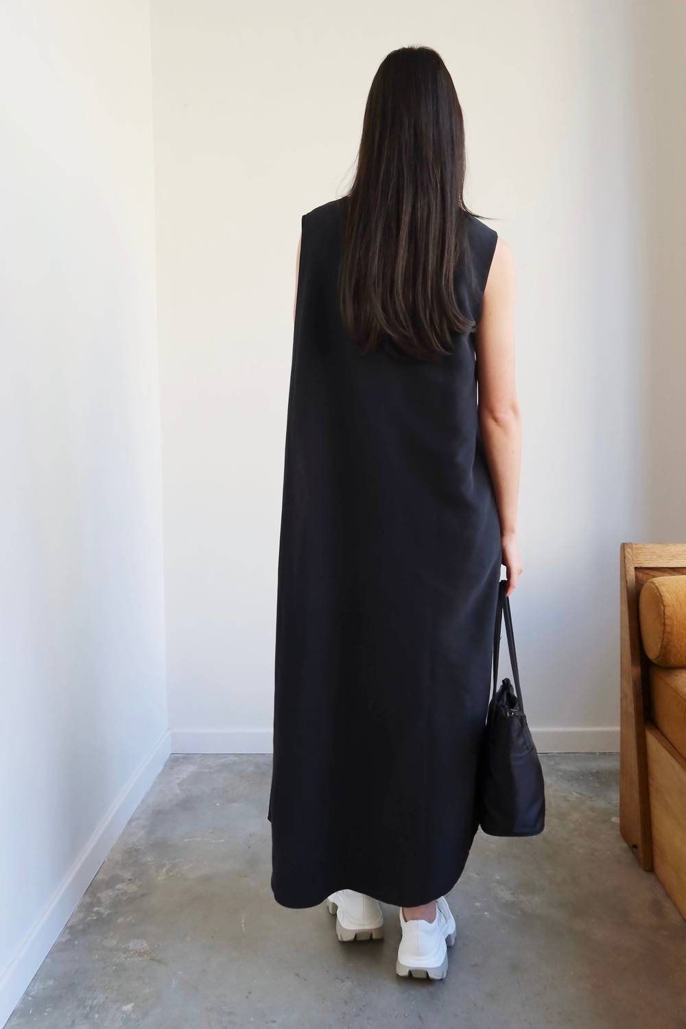 Kaarem - Sleeveless Overlap Maxi Dress