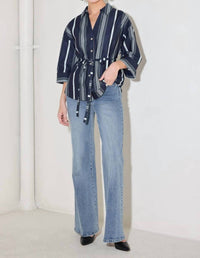 Flying Tomato - Striped Woven Top
