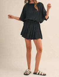 Klesis - Crinkle Short Sleeve Romper