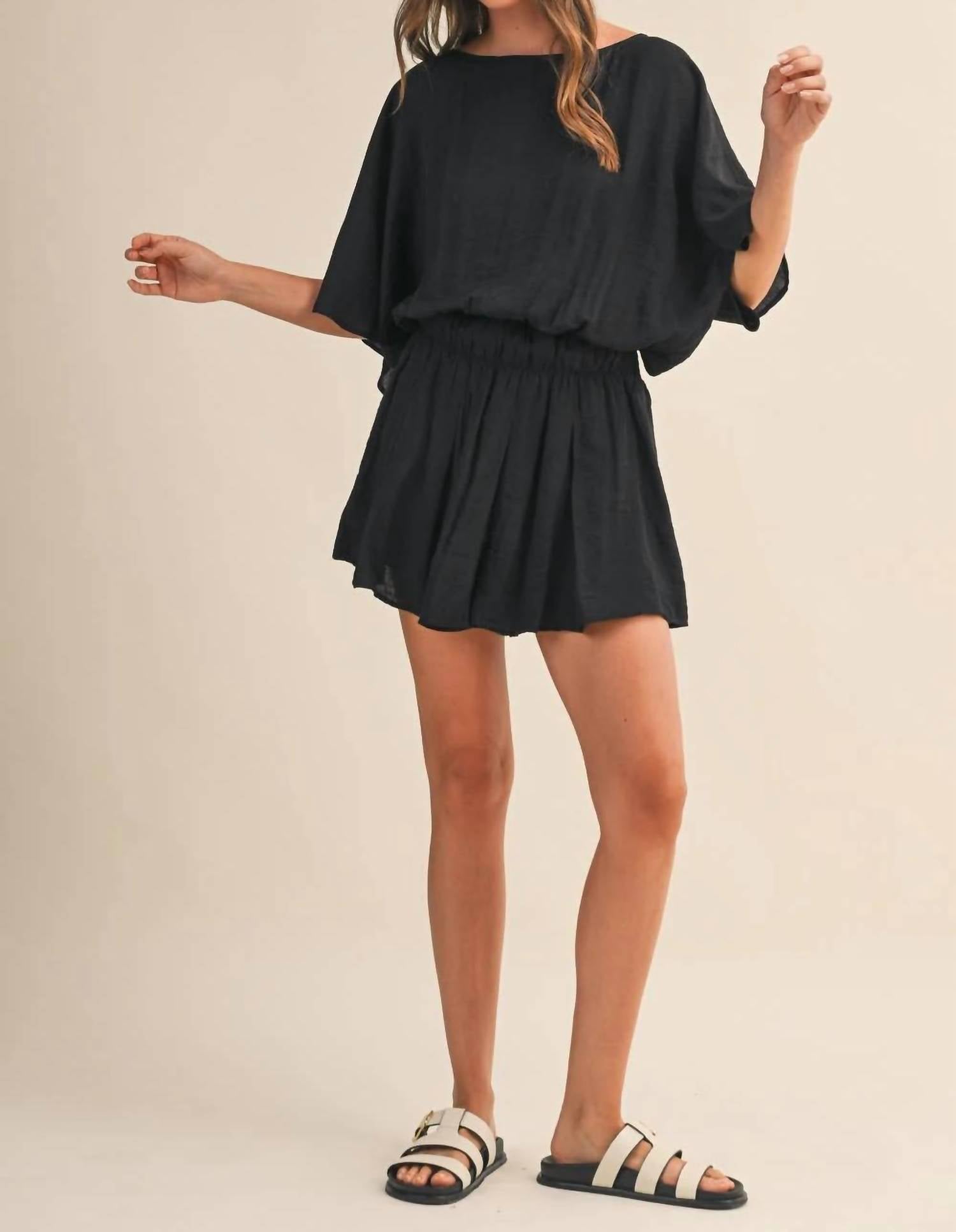Klesis - Crinkle Short Sleeve Romper