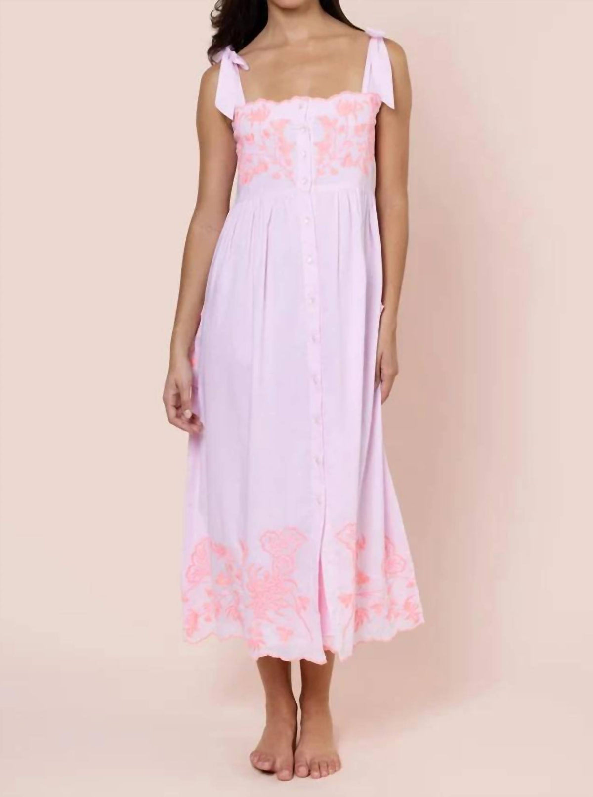 Juliet Dunn - Tie Shoulder Midi Dress