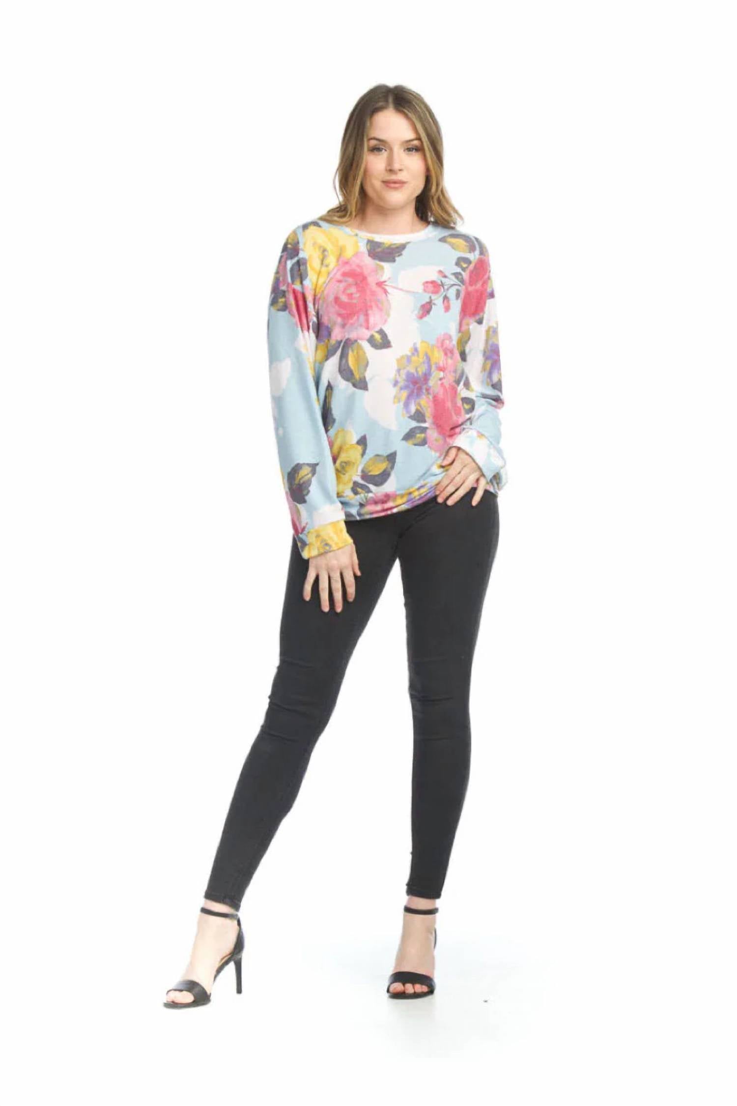 Papillon - Lightweight Floral Oversized Sweatshirt