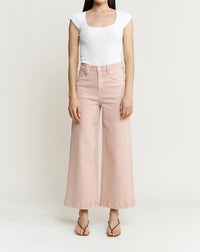 Mica Denim - Super High Wide Cropped Utility Jeans