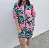 Maude Vivante - Ava Emerald Blush Dress