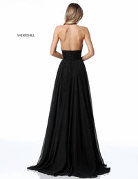 Sherri Hill - Sequin Halter Chiffon Gown