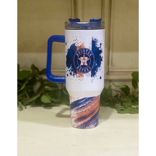 Clearlyyoursdesigns - 40 Oz Splatter Design Stainless Steel Tumbler