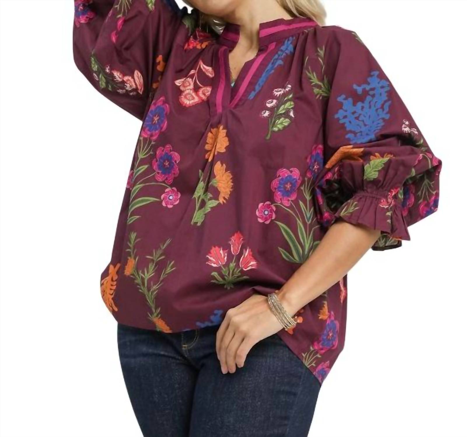 Umgee - Dark Garden Top - Curvy