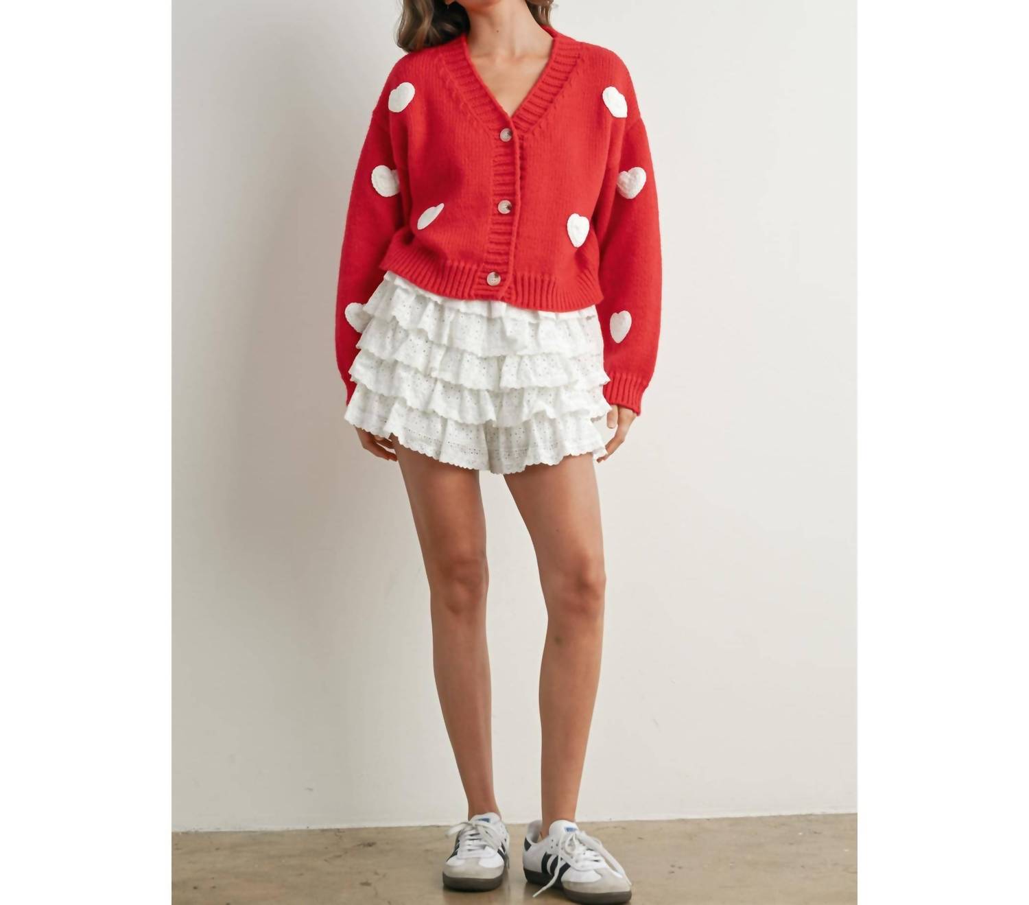 Buttermelon - Georgie Cropped V-neck Cardigan