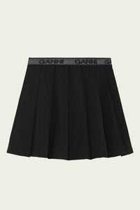 Ganni - Light Twill Pleated Mini Skirt