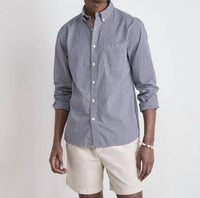 vineyard vines Anegada Gingham Perfect Wash Shirt in blue blazer - men's shirt